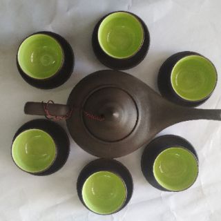 BỘ ẤM CHÉN TỬ SA BÁT TRÀNG DÁNG ĐÈN ALADANH
