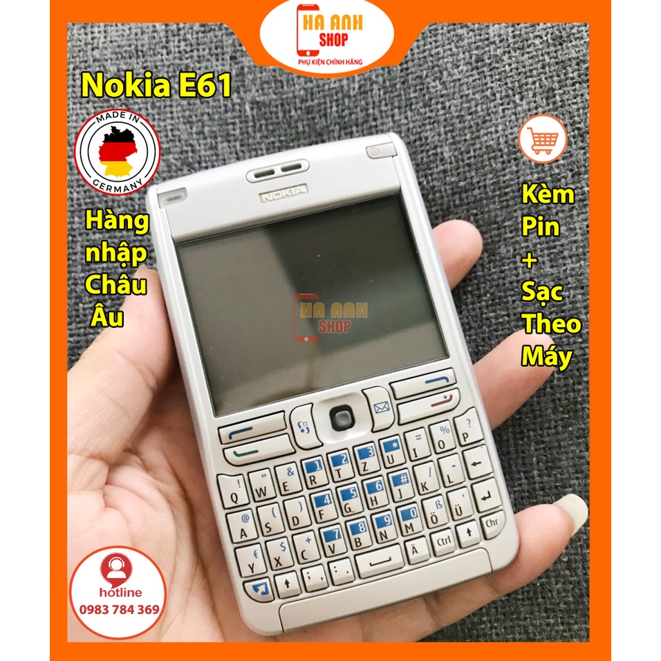 Điện thoại Nokia E61 đã qua sử dụng còn nguyên bản như mới hàng nhập Châu Âu(Bảo hành 6 tháng đổi mới)