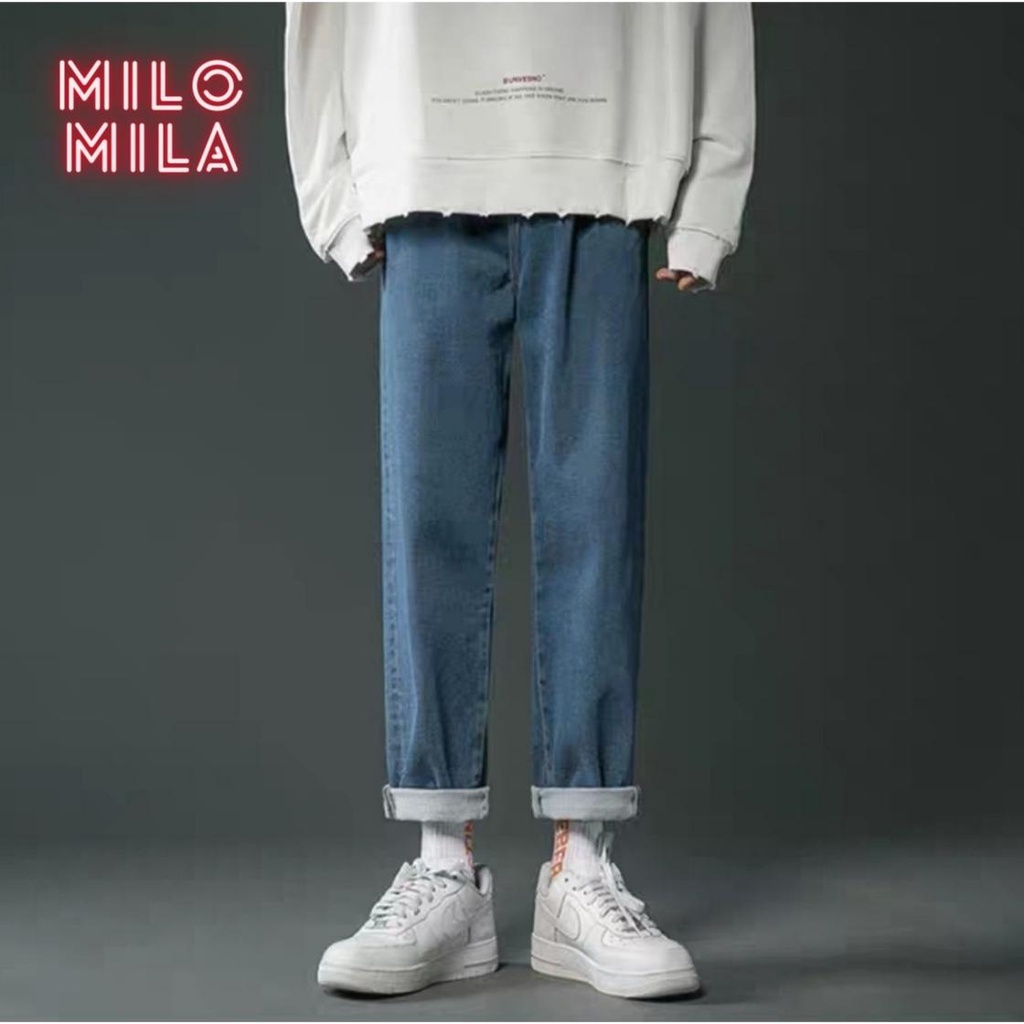 Quần Baggy Jean nam phom suông rộng, quần bò nam dáng ống đứng, cam kết Giặt không phai màu - HÀNG CAO CẤP LOẠI 1 | BigBuy360 - bigbuy360.vn