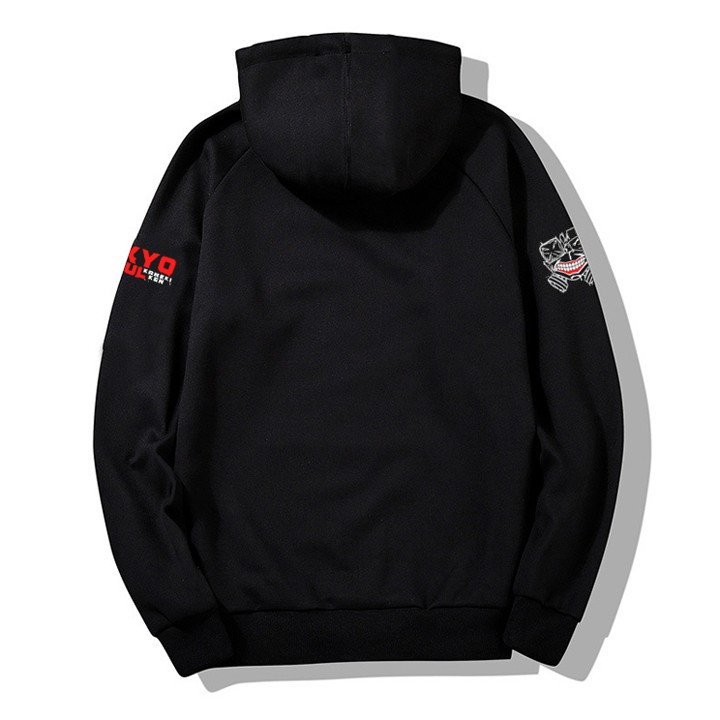 Áo Hoodie Tokyo Ghoul Hàn Quốc Phối Màu Đơn Giản Trẻ Trung