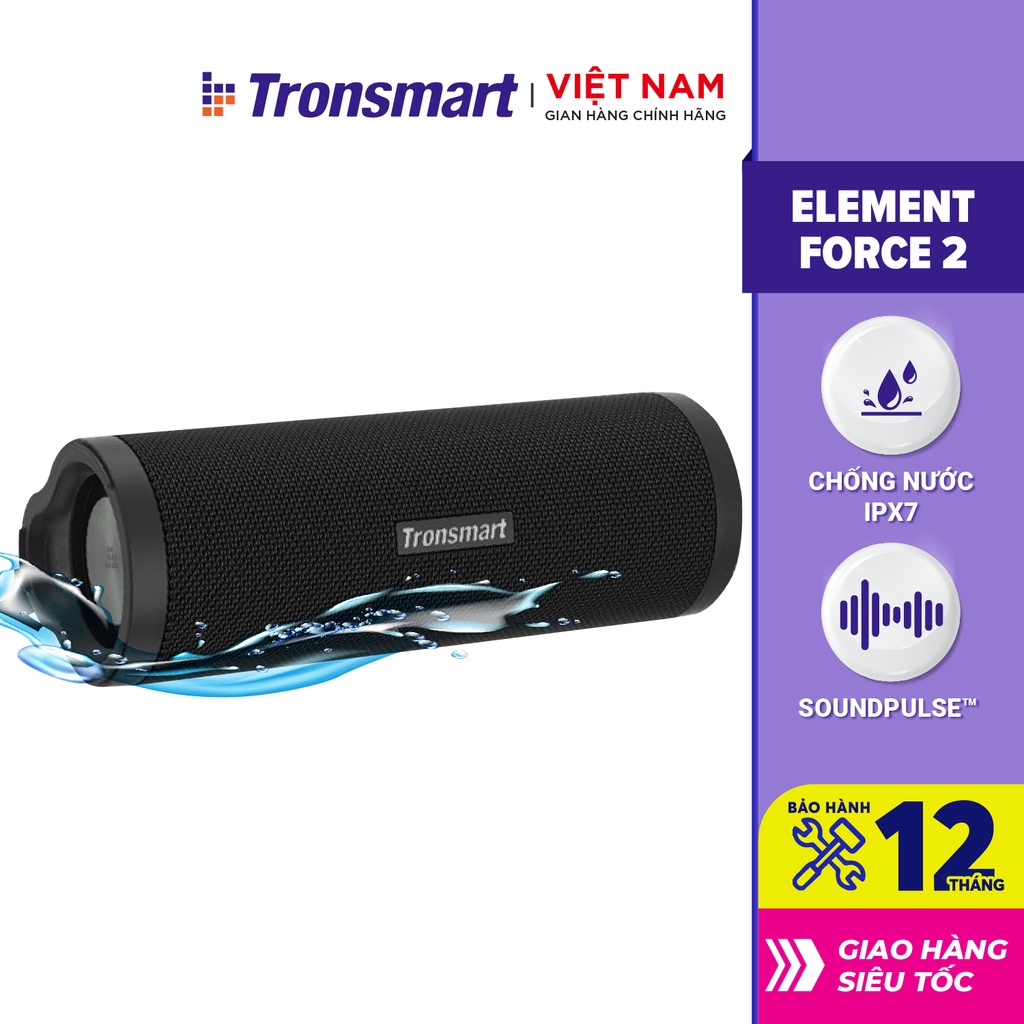 Loa Bluetooth 5.0 Tronsmart Force 2 TM-372360 - IPX7 - 30W - Chip Qualcomm QCC3021 - Hàng chính hãng