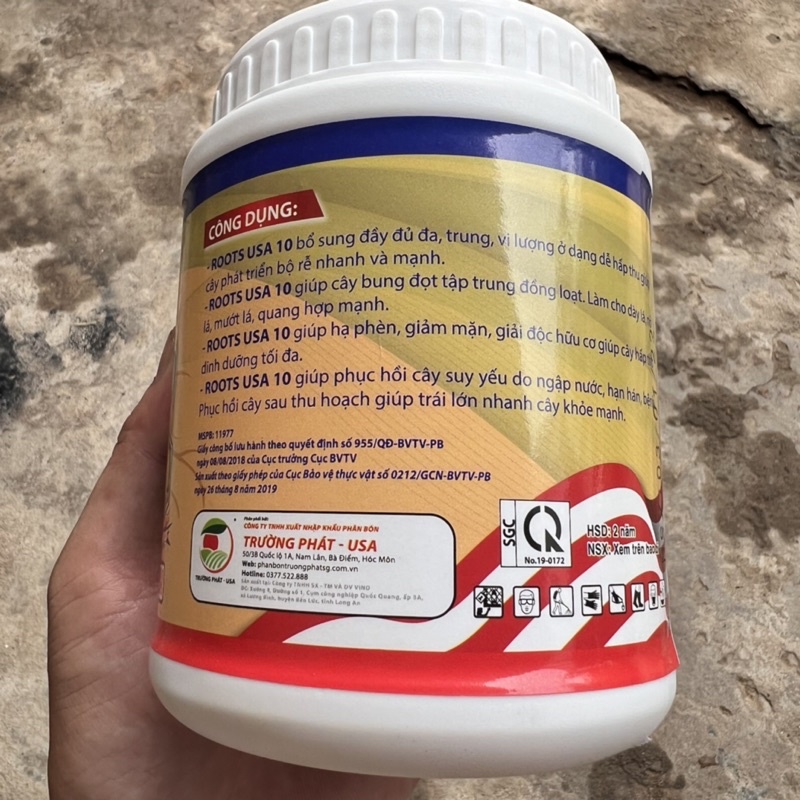 Phân bón roots 10 usa kích rễ cực mạnh giải độc hữu cơ bung chồi xanh cây