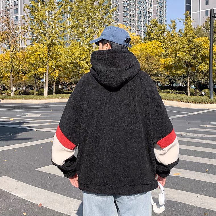 Áo hoodie lông cừu nam nữ, áo lông cừu phong cách ulzzang Hàn Quốc dáng rộng đẹp. mo8 | BigBuy360 - bigbuy360.vn