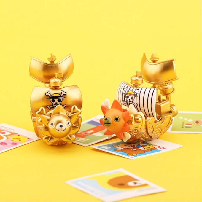 Mô hình thuyền Thousand Sunny màu vàng trong One Piece cho các bạn sưu tầm, dựng tiểu cảnh, DIY