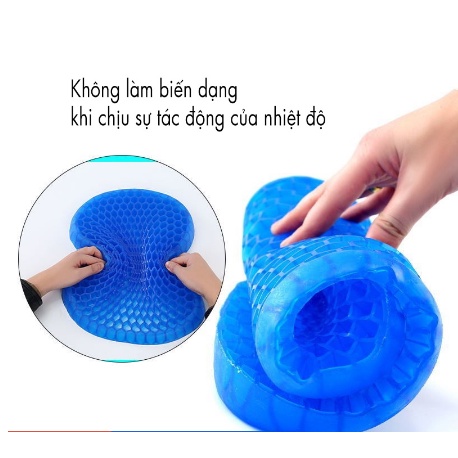 Đệm Ngồi 3D Thoáng Khí, Đệm Gel Tổ Ong Lót Ghế Trên Ô Tô Giúp Tuần Hoàn Máu,Chống Đau Mỏi Lưng