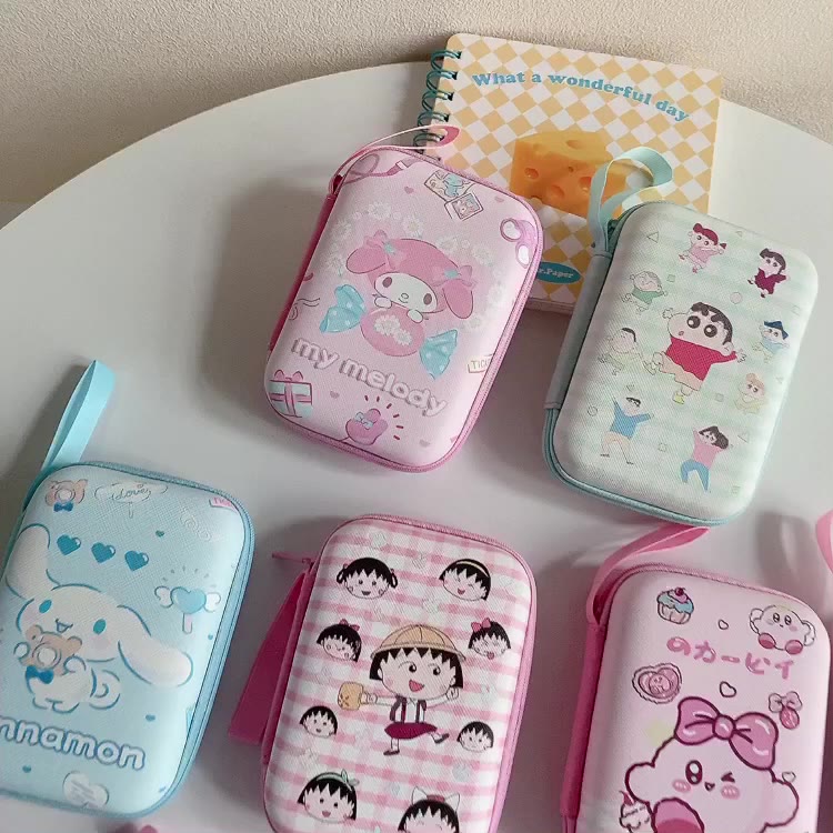 Hoạt Hình Túi Đựng Điện Thoại / Cáp Sạc / Ổ Cứng Không Dây / Tai Nghe bluetooth Bằng eva Có Khóa Kéo Cho airpods | BigBuy360 - bigbuy360.vn