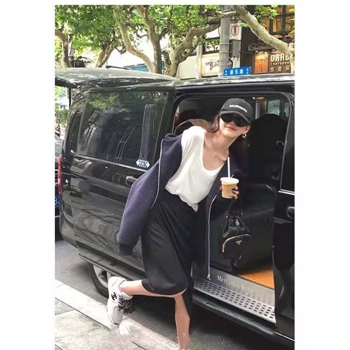 [Spot] Áo khoác len dày dáng rộng có mũ trùm đầu phong cách vibe