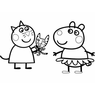 Bộ 50 Tranh tô màu PEPPA pig cho bé tập tô sáng tạo . Luyện kỹ năng cầm bút. khổ A4