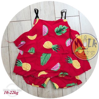 Đồ bộ vải lanh tone cho bé gái