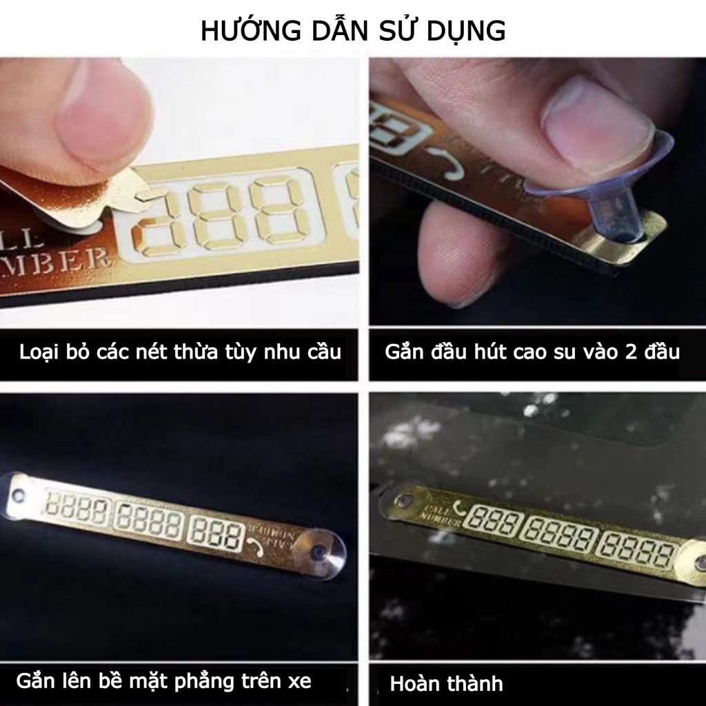 Bảng ghi số điện thoại dạ quang tự dính gắn kính xe tiện lợi khi đậu đỗ xe tạm thời