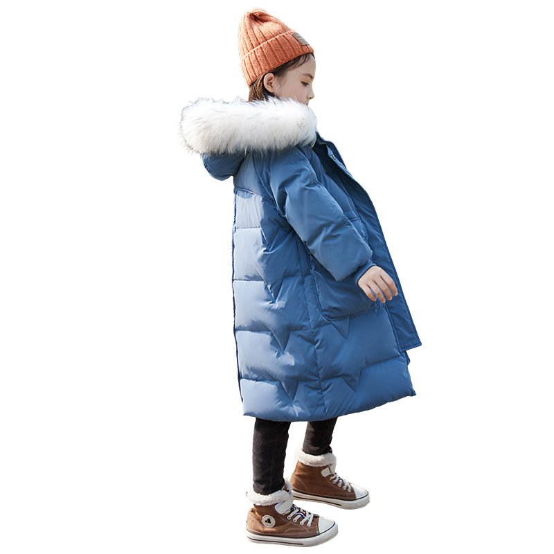 Korean Version Children Clothing Children Coat Girls Long Winter Children Coat Thick