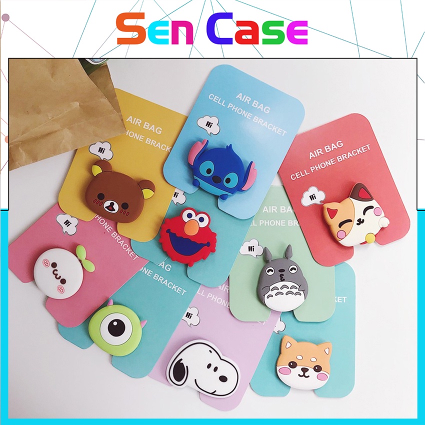 Giá Đỡ Chống Lưng Điện Thoại Silicon Hình CuTe, Pop Dán Điện Thoại Hình Ngộ Nghĩnh - Sen Case ( Mẫu Ngẫu Nhiên )