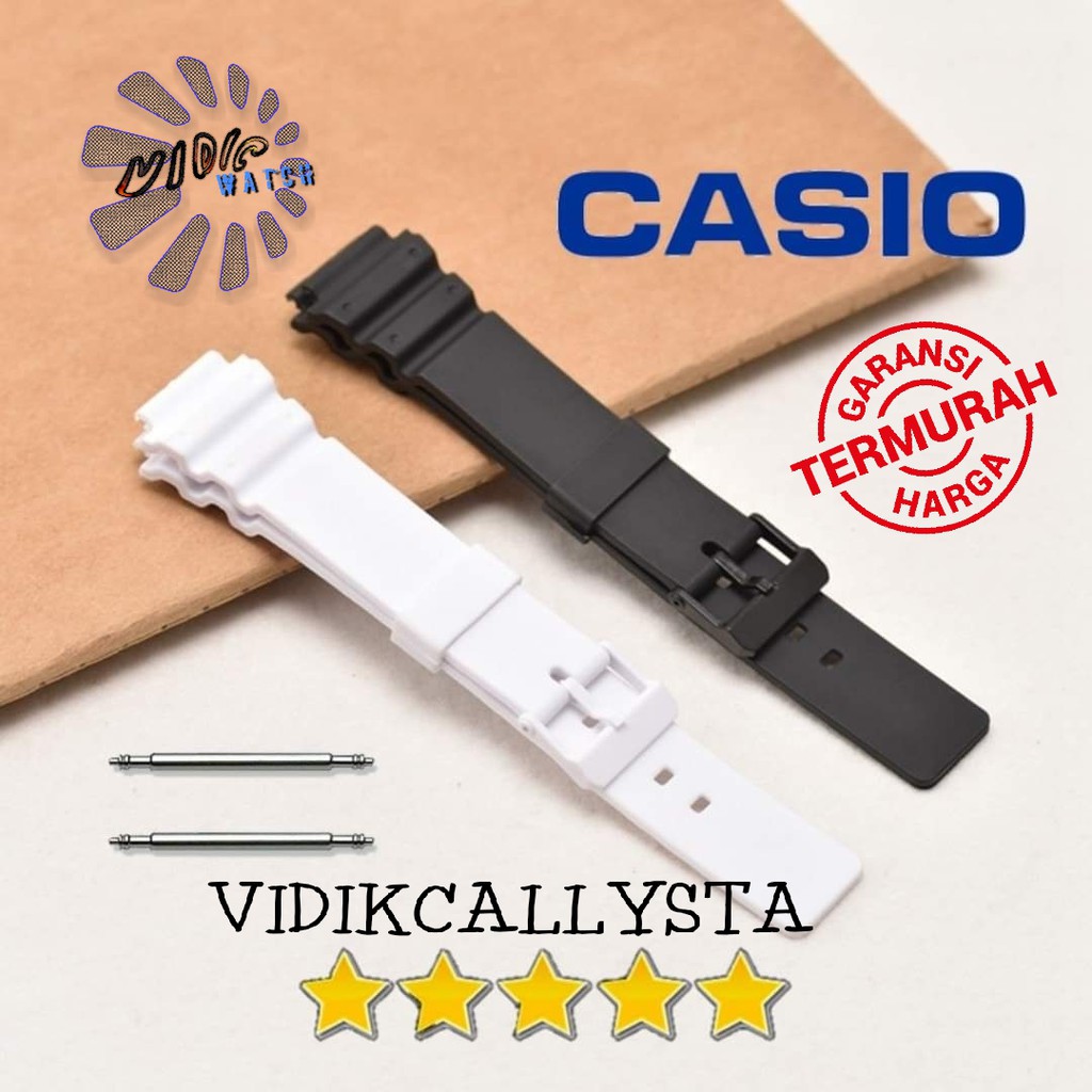 Dây đồng hồ đeo tay Casio Mrw 200h Mrw 200 Mrw-200h màu trắng đen