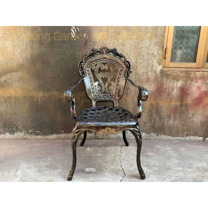 Ghế sân vườn ngoài trời nhôm đúc