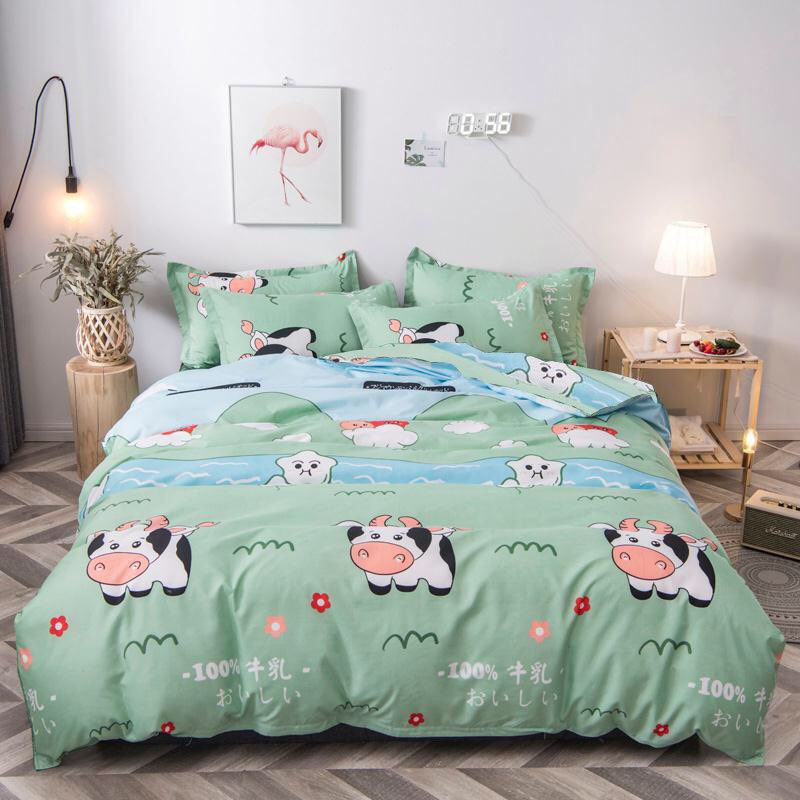 Bộ Chăn Ga Gối Caro Nâu M2, M4, M6, M8, 2M2, Bộ 4 Món, 3 Món Drap Cotton Hàn Quốc Đáng Yêu | BigBuy360 - bigbuy360.vn