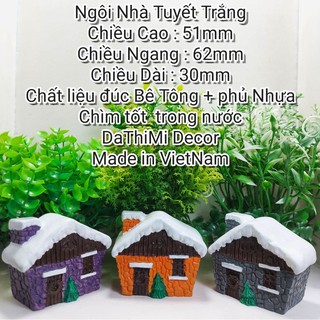 Ngôi nhà Tuyết Trắng dùng để trang trí hồ cá , bể cá , tiểu cảnh , hòn non bộ , bàn học , bàn làm việc .
