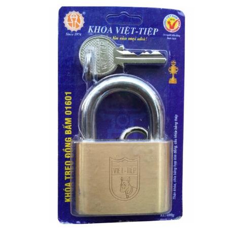 Khoá việt tiệp treo đồng bấm 01601 - cam kết chính hãng 100%