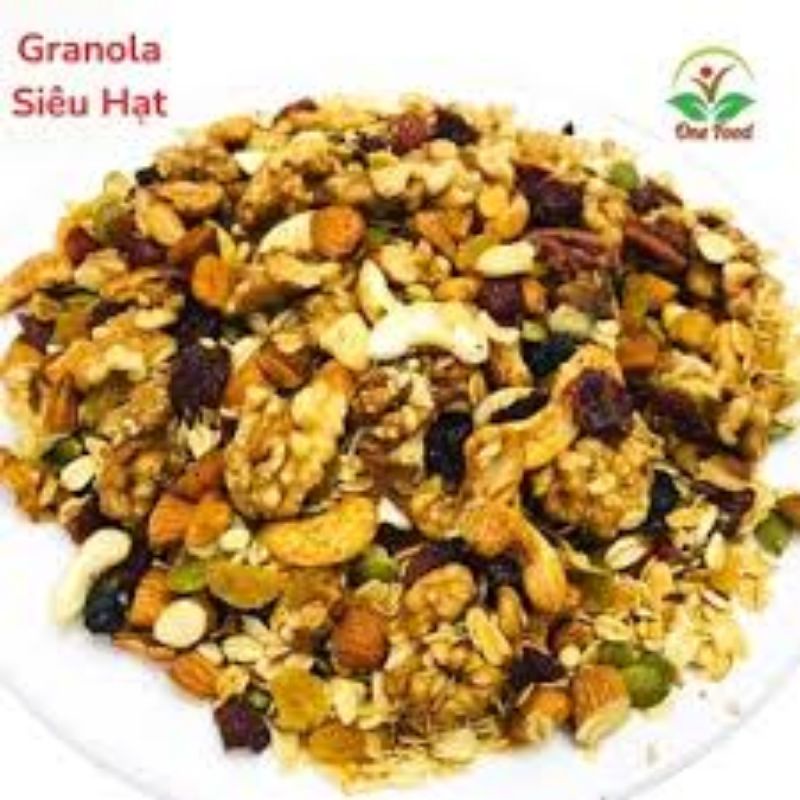 Túi Granola Siêu Hạt ăn kiêng Ngũ Cốc  Dinh Dưỡng Eat Clean Không Đường ( Túi 100gam)