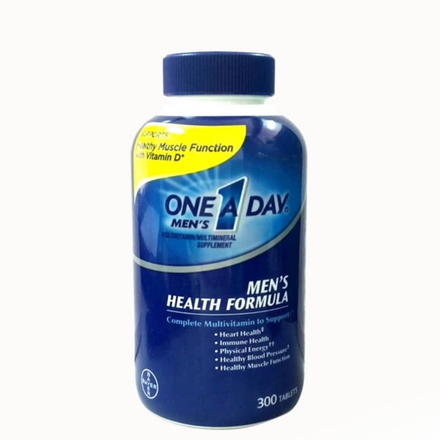 Vien Uống One A Day Men'S Multivitamin Health Formula, 300 Viên, Mẫu Mới
