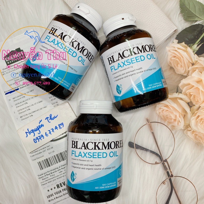 Tinh Dầu Hạt Lanh Blackmores Flaxseed Oil - 100 viên của Úc