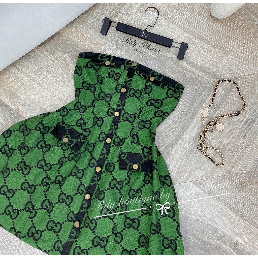 Váy guci xanh lá