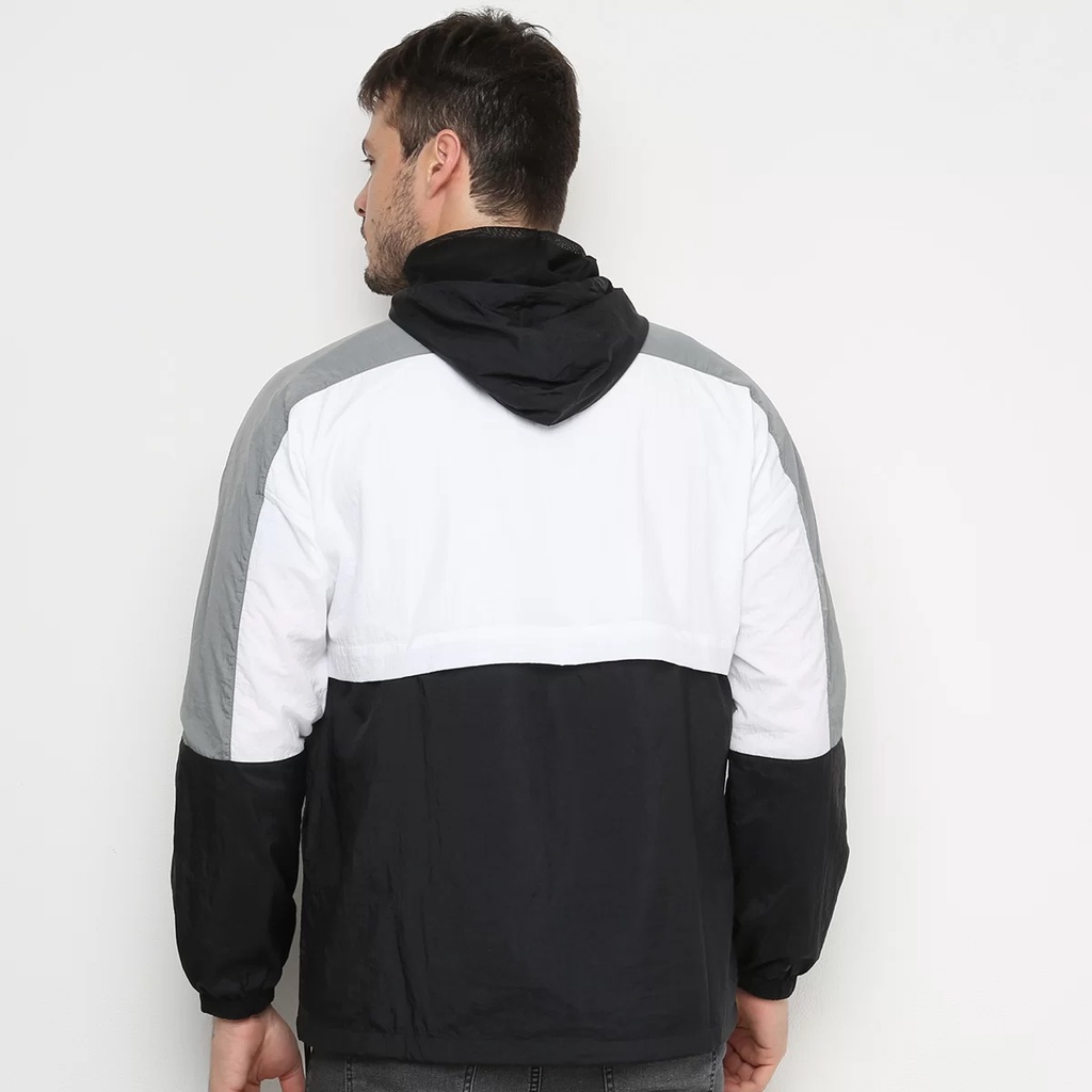 ÁO KHOÁC NAM NIKE RETRO WOVEN JACKET - ĐEN PHỐI TRẮNG XÁM
