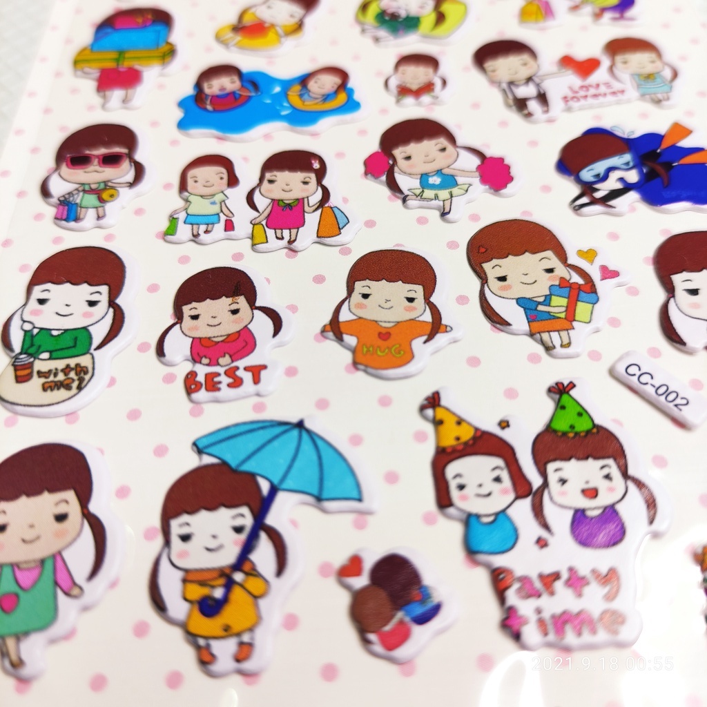 Sticker dán hình bé gái [S37] Với hình ngộ nghĩnh - LUCKY SHOES VN