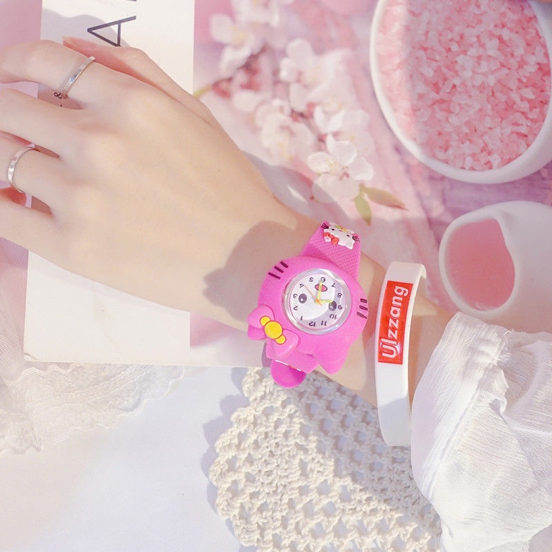 Đồng Hồ Đeo Tay Chống Thấm Nước Chống Rơi Họa Tiết Hoạt Hình Dễ Thương Cho Bé Gái Mẫu Giáo 2-3 Tuổi
