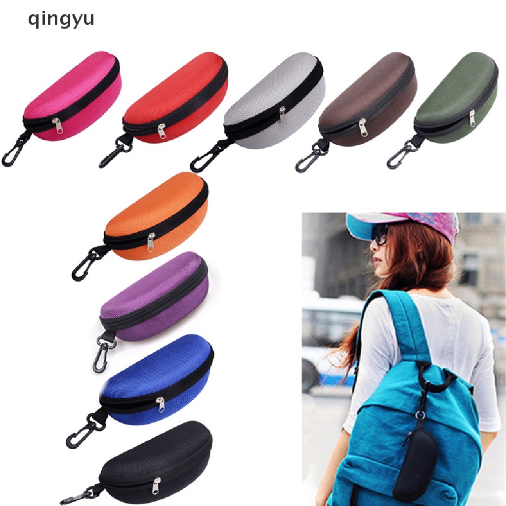 qingyu Zipper Eye Glasses Sunglasses Hard Case Protector Glasses Holder NEW Portable PLI