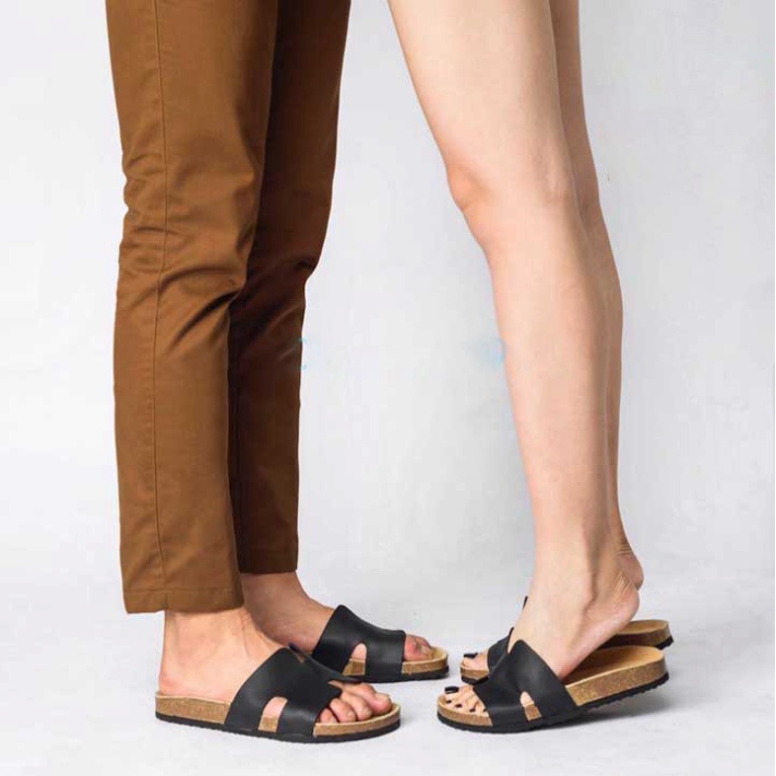 Dép Chữ H Đen Đế Xuồng Nam Nữ Chất Liệu Đế Trấu Detaunisex Mã DETA14F