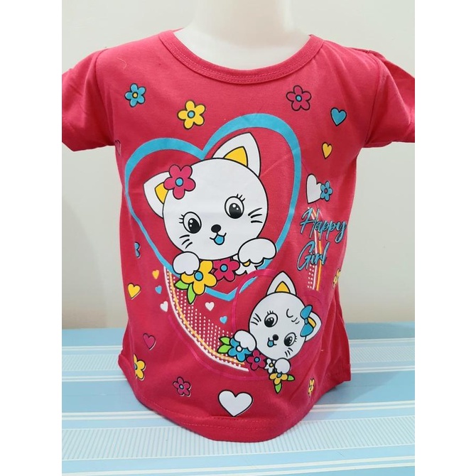 Áo Thun In Hình Mèo Kitty Xinh Xắn Cho Bé Gái (6 Tháng-8 Tuổi) 89