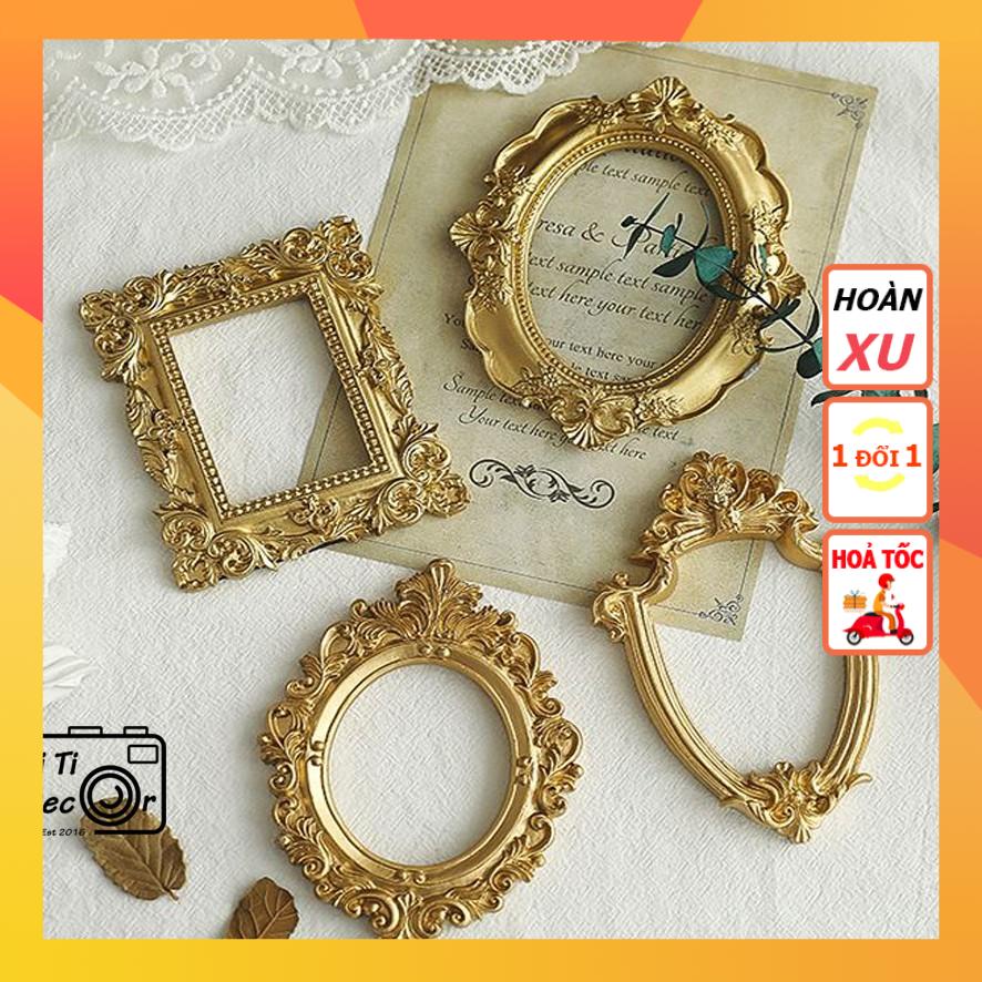 Mô hình khung ảnh vintage gold mini decor nhà cửa, chụp ảnh, trang trí cửa hàng - TiTidecor