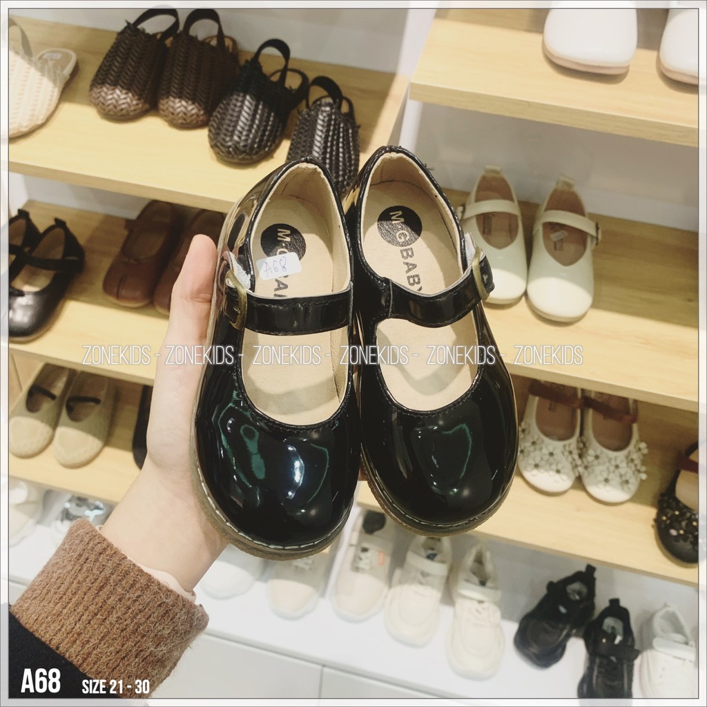 Giày búp bê da bóng cho bé gái Zonekids - A68