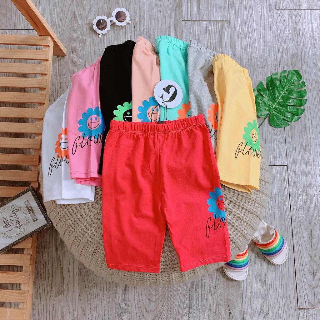 Lyvyshop - (Cotton SG chính phẩm) Quần legging lửng siêu dễ thương cho bé 09-24kg