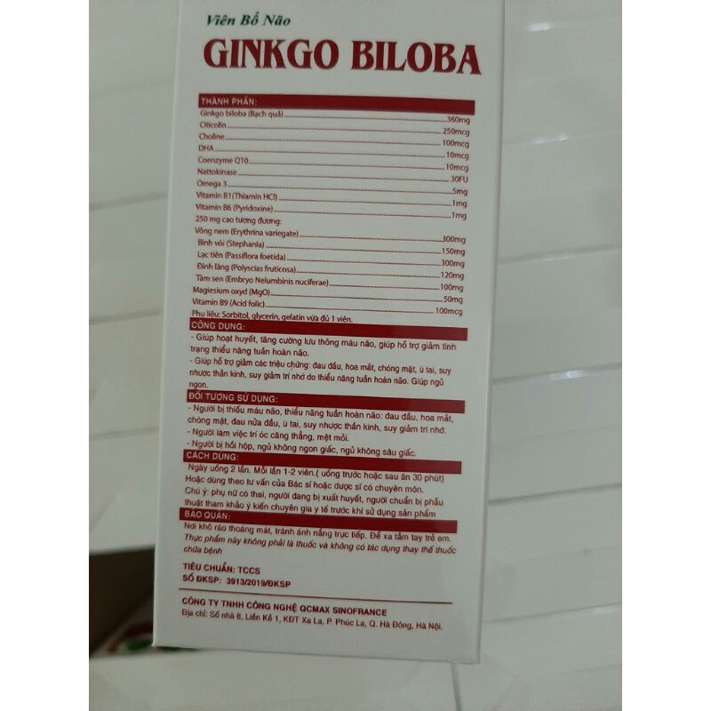 Viên Bổ Não Ginkgo Biloba 360
