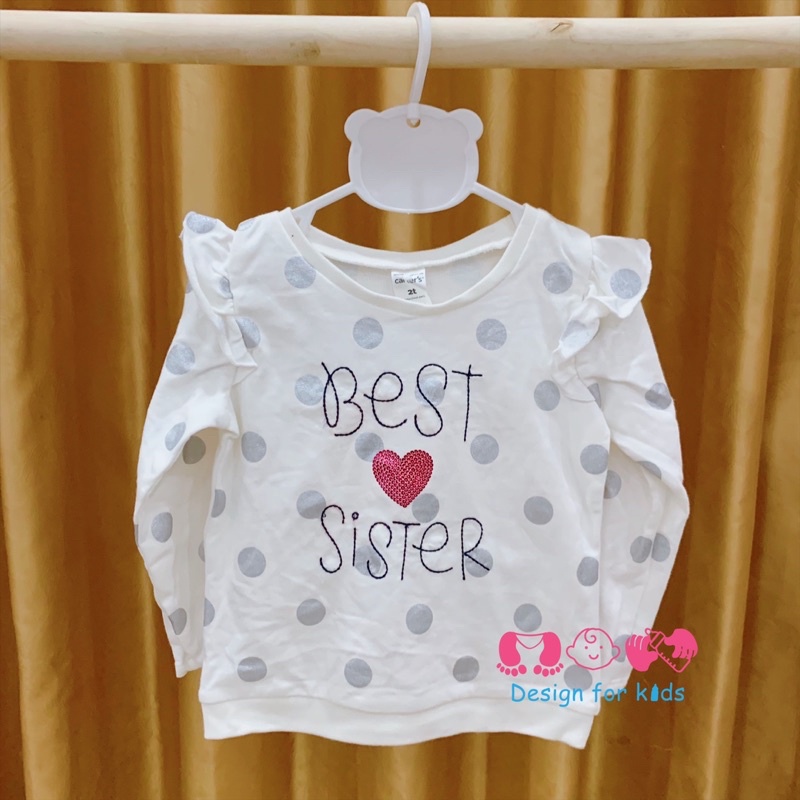 (Link 2) Áo dài tay vải nỉ / cotton cho bé gái hàng xuất dư VNXK