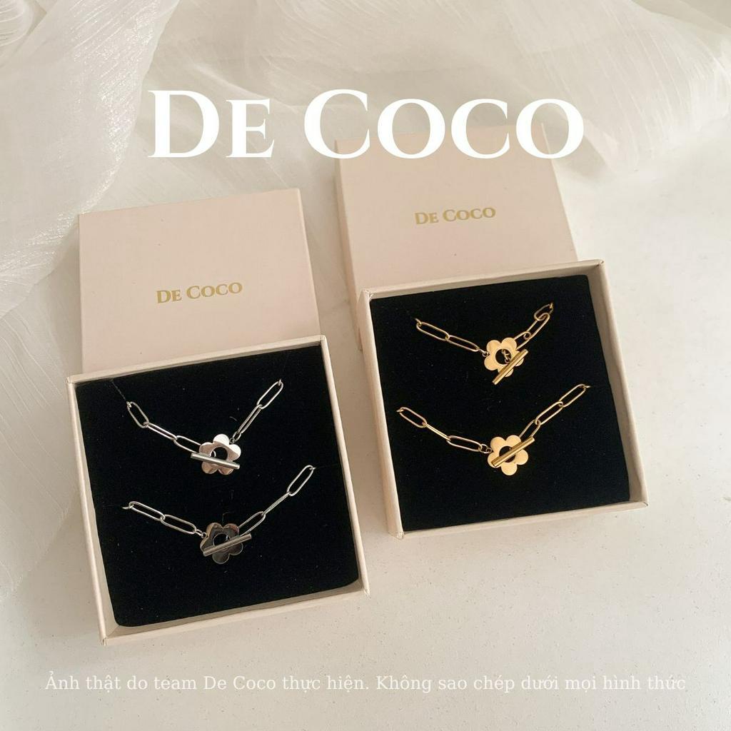 Bộ phụ kiện vòng cổ, vòng tay De Coco Lensy xích hoa