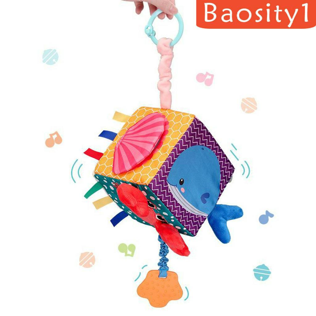 ✨Hàng sẵn sàng✨Đồ chơi khối lập phương bằng vải lông dễ thương có chuông cho bé