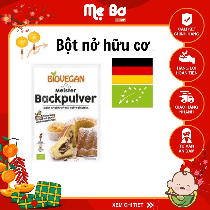 RUF BIOVEGAN BỘT NỞ HỮU CƠ THƯỜNG BACKPULVER 20g 27g