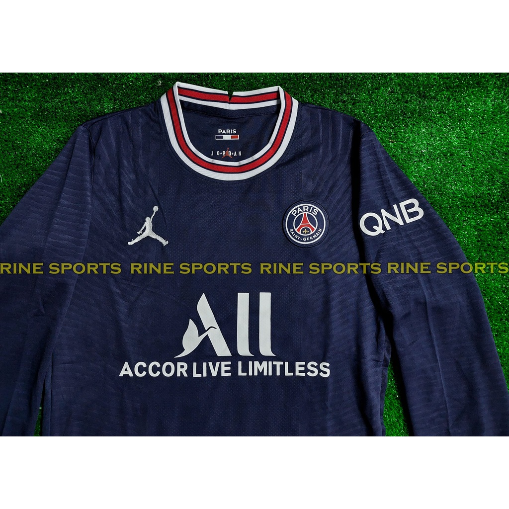 Bộ áo bóng đá PSG - Paris saint germain Dài Tay Hàng Super Thailand Logo Thuê toàn bộ giống thi đấu 100%