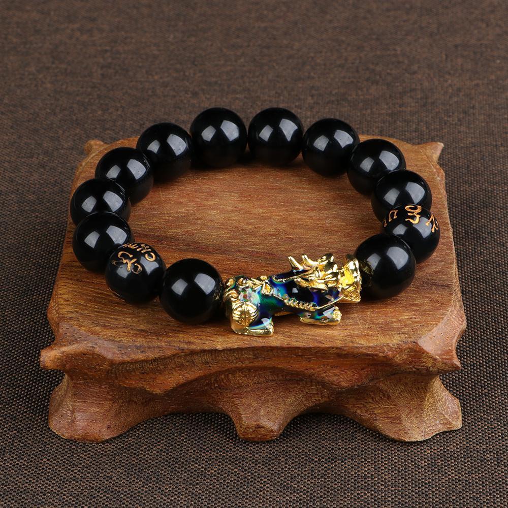 Vòng Đeo Tay May Mắn Cho Nam|Mặt Dây Chuyền Hình Linh Vật Thay Đổi Màu Sắc