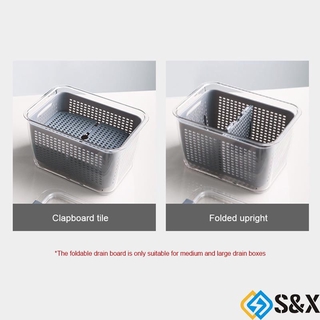 Vegetable Fruit Drain Basket Storage Basket Fridge Keep Fresh Box Kitchen Colander