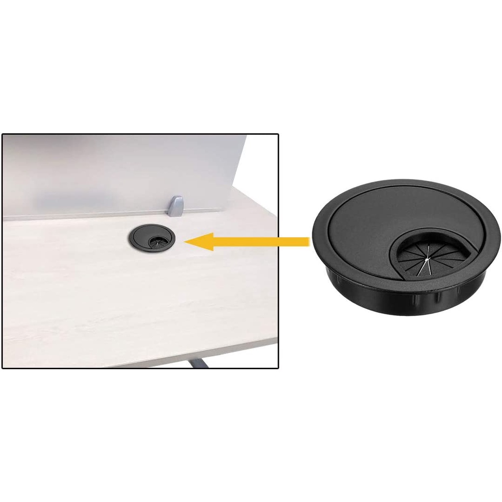 Nắp luồn dây điện hợp kim cao cấp màu đen size 50mm