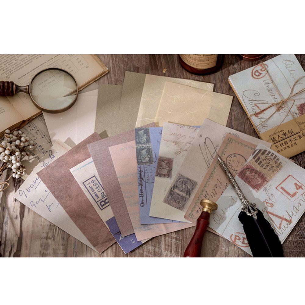 Set 30 Giấy Ghi Chú Trang Trí Sổ Tay Phong Cách Retro