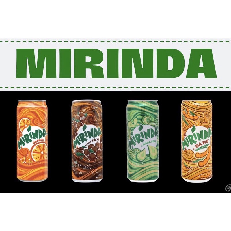 Nước ngọt Mirinda (đá me, soda kem, xá xị, cam)