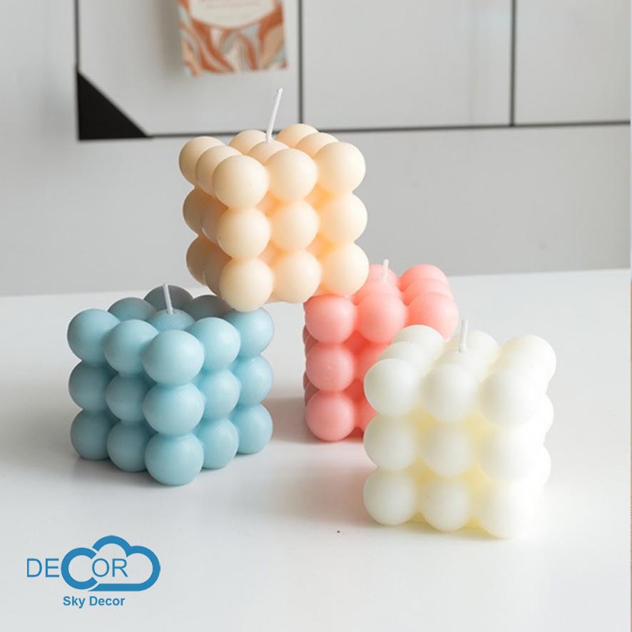 Nến thơm rubik Sky Decor - Nến rubik trang trí phòng ngủ, phòng khách và decor bàn học