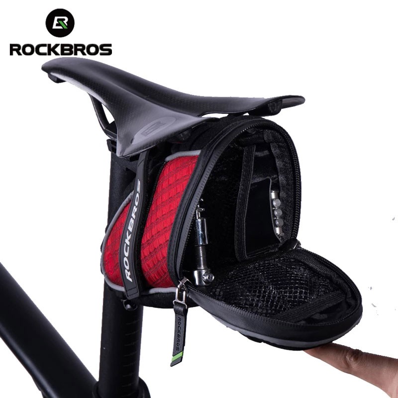 RockBros Túi yên xe đạp Vỏ 3D Túi yên xe phía sau Túi chống mưa phản quang Túi đi xe đạp phù hợp với Xe đạp gấp Brompton Dahon JAVA