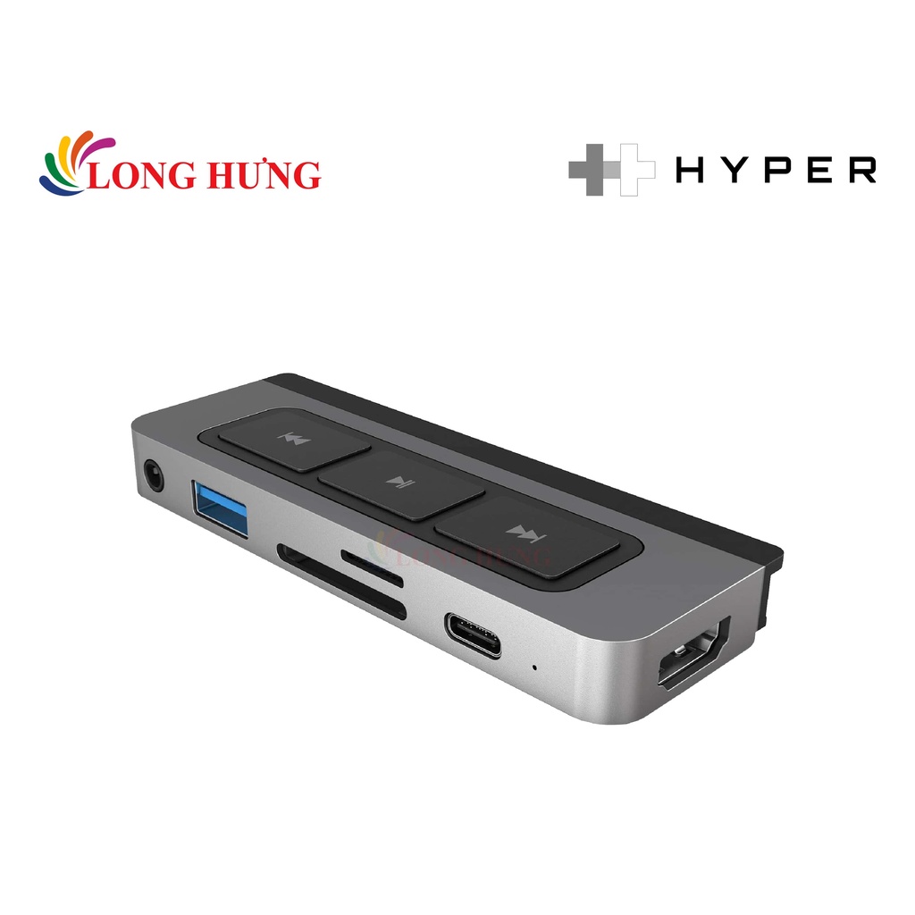 Cổng chuyển đổi HyperDrive 6-in-1 Media USB-C Hub HD449 - Hàng chính hãng