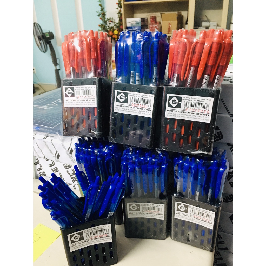 RỔ 30 CÂY Bút bi Bến Nghé B30 ngòi bi 0.8mm