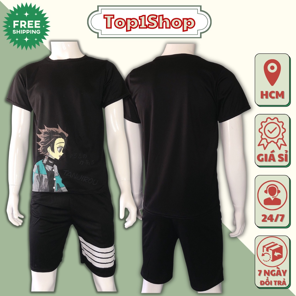 Set Bộ Quần Áo Thể Thao Nam Lưới Mè TANJIROU TOP1SHOP Kèm Ảnh Thật